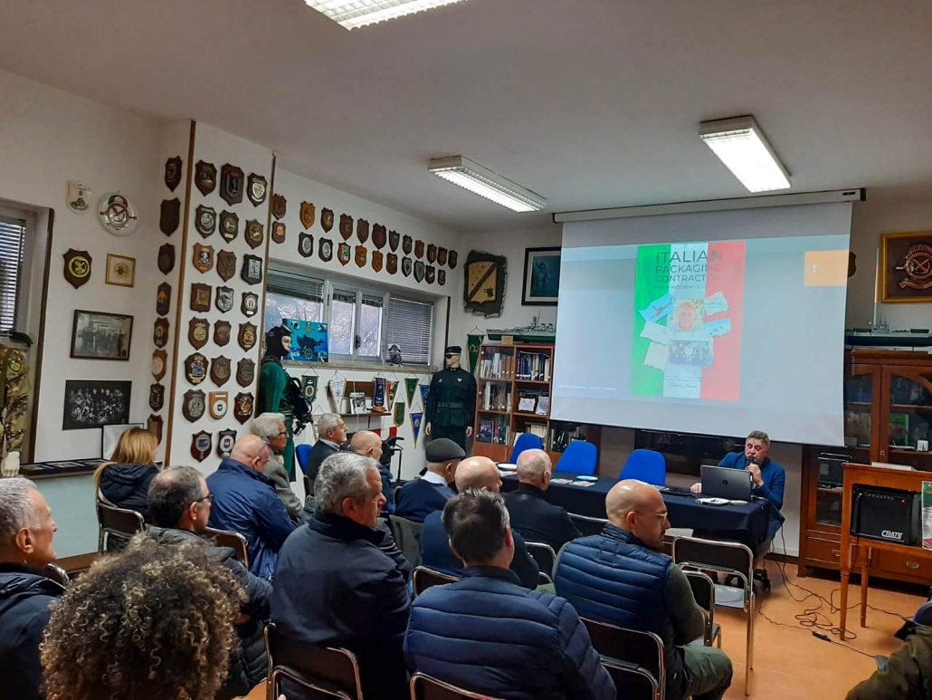 Momenti della presentazione del Libro di Fabiano Manzan Italian packaging contractor