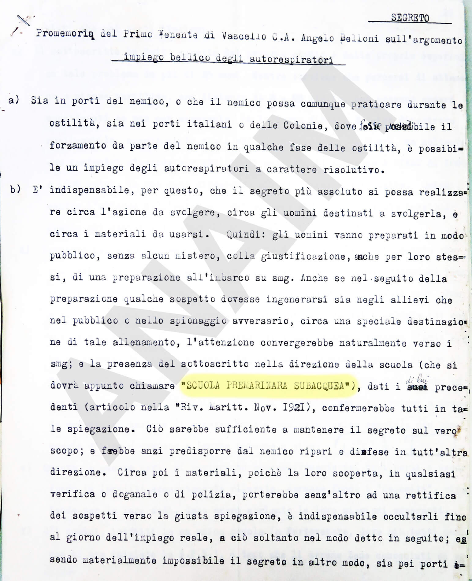 Scuola Premarinara Subacquea La Scuola Premarinara Subacquea di Angelo Belloni